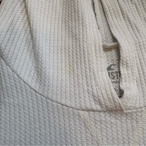 4/25$ HOLLISTER Waffle Knit Long Sleeve Top With Hood White Size Small - Picture 5 of 8